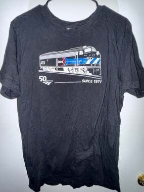 Amtrak 50th Anniversary Since 1971 Train Graphic T-Shirt
